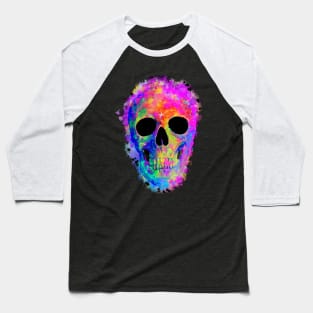 Colorful Skull Baseball T-Shirt
